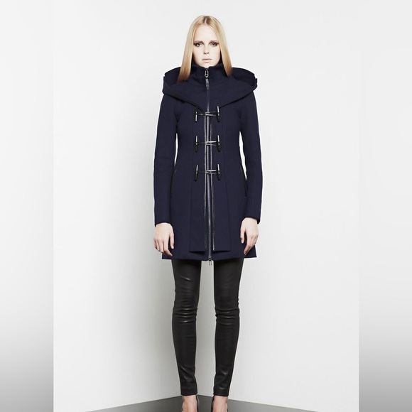 Mackage Toggle Wool Coat in Maroon - Picture 1 of 10